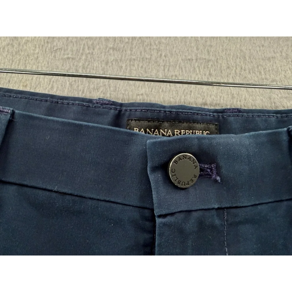 Banana Republic Chino Core Temp Shorts Mens‎ 33 Navy Bermuda Minimalist Preppy